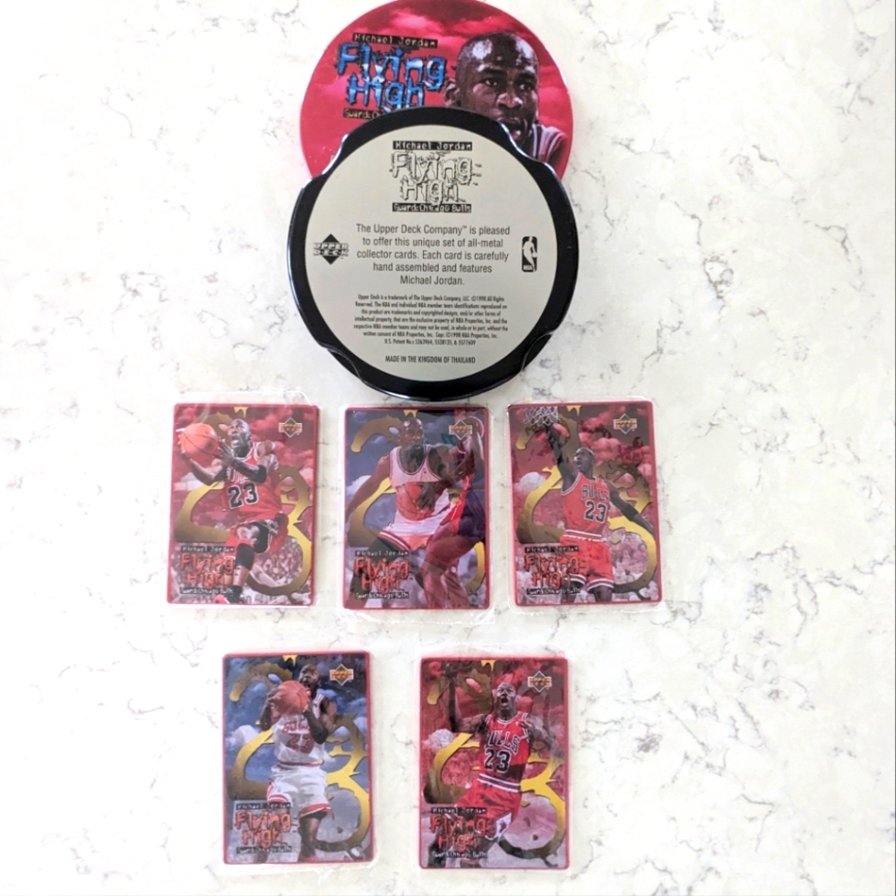 Michael Jordan 1998 upper deck flying high metal cards